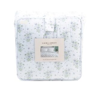 LAURA ASHLEY Rosebud Floral Gauze Comforter Set